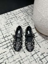 ALAIA PEARL MARY JANE SHOES IN BLACK LAMBSKIN